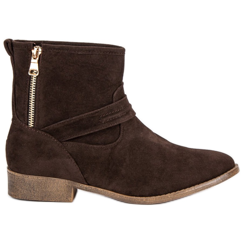 L&H Botas de ante marrón