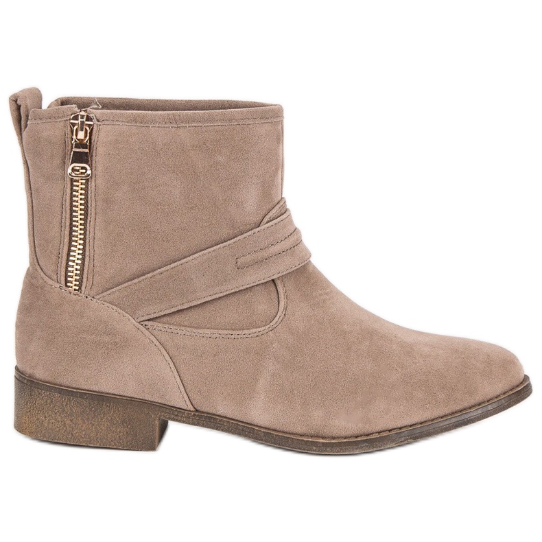L&H Botines ante beige