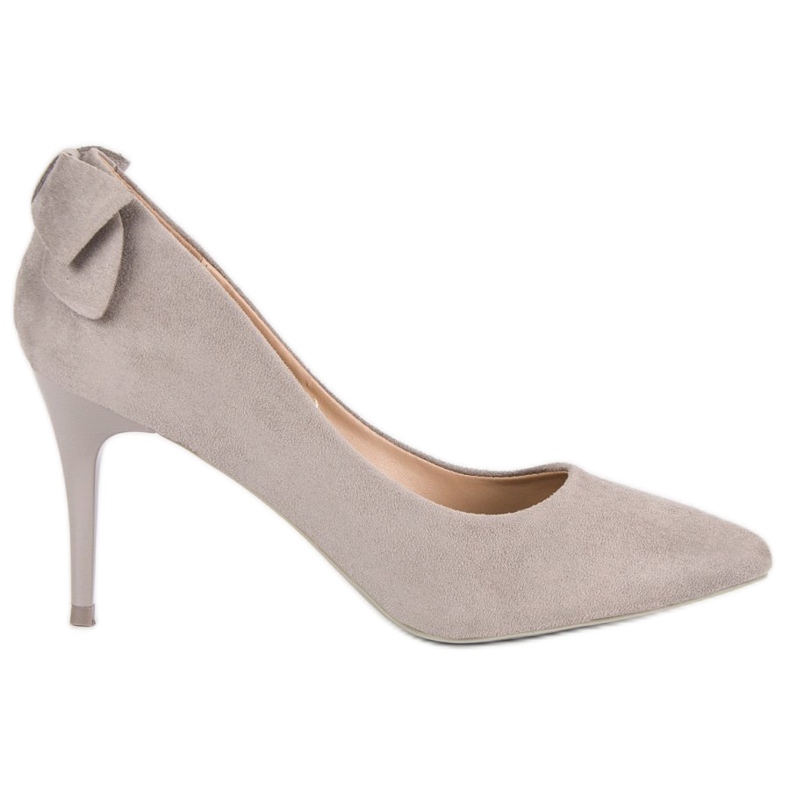 Tacones altos VINCEZA de gamuza de moda gris