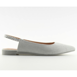 Bailarina con tacón desnudo JL39P plateado. gris