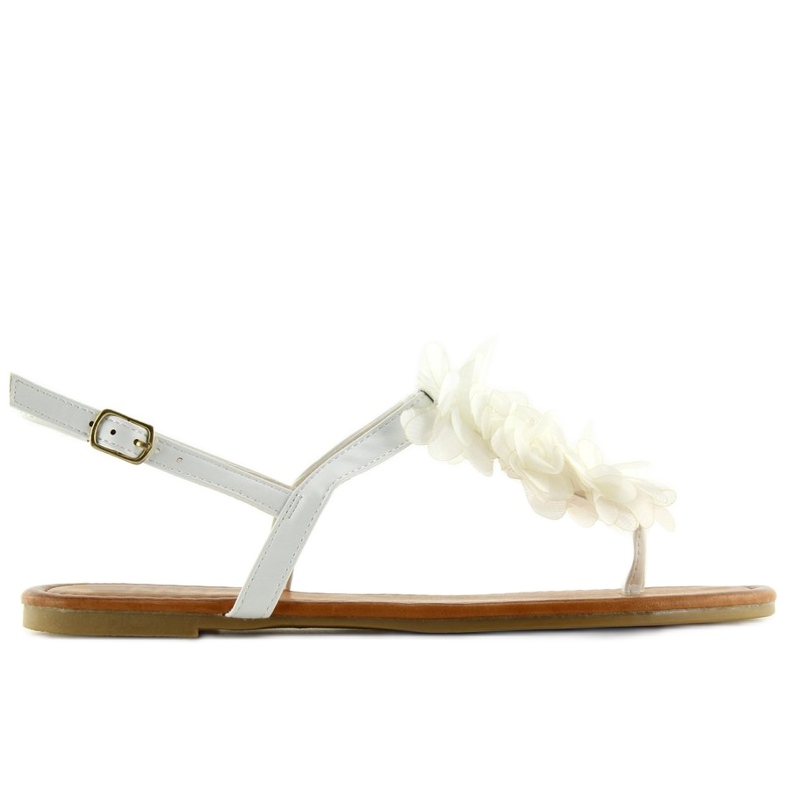 Sandalias blancas con flores CK36P Blanco