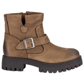 Corina Botas de gamuza worker marrón