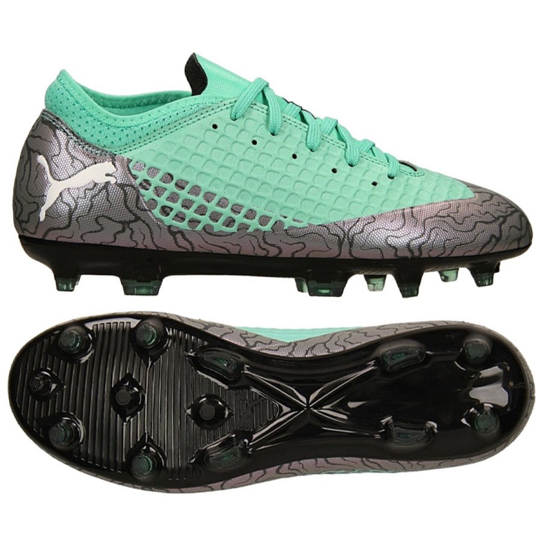 Puma Future 2.4 Fg Ag Jr 104844 01 botas de fútbol gris verde