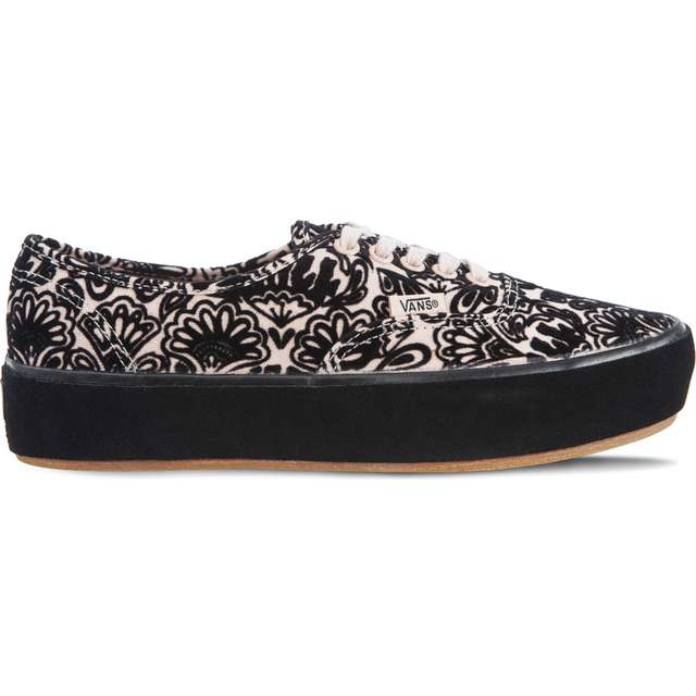 Vans Plataforma auténtica de gamuza rosa multicolor