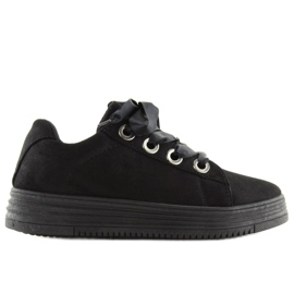 Zapatillas negras con cintas H99-23 Negro