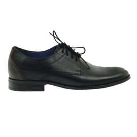 Nikopol Zapatos de cuero de hombres formales negros 1677