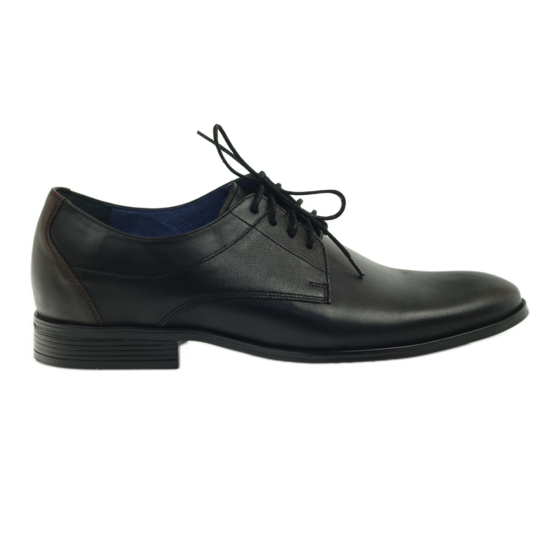 Nikopol Zapatos de cuero de hombres formales negros 1677