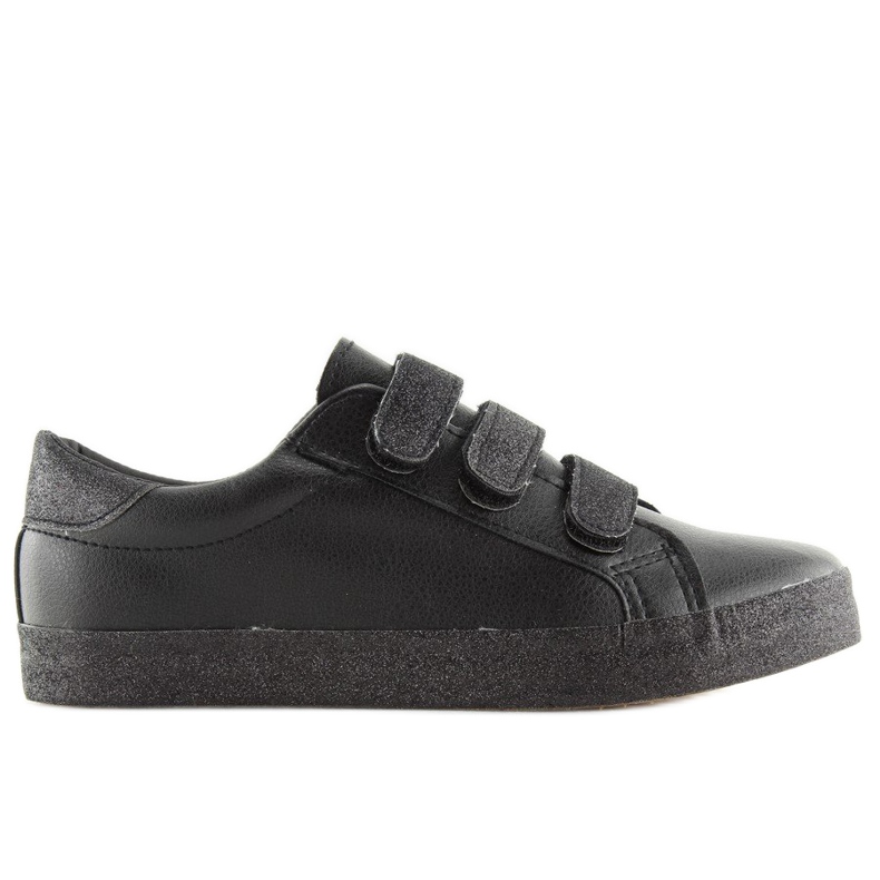 Negro XL10P Zapatillas negras con velcro Negro XL10P Zapatillas negras con velcro