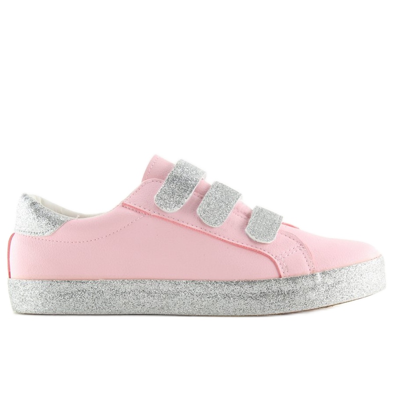 Zapatillas abrochadas con Velcro rosa XL10P Rosa gris rosado Zapatillas abrochadas con Velcro rosa XL10P Rosa gris rosado