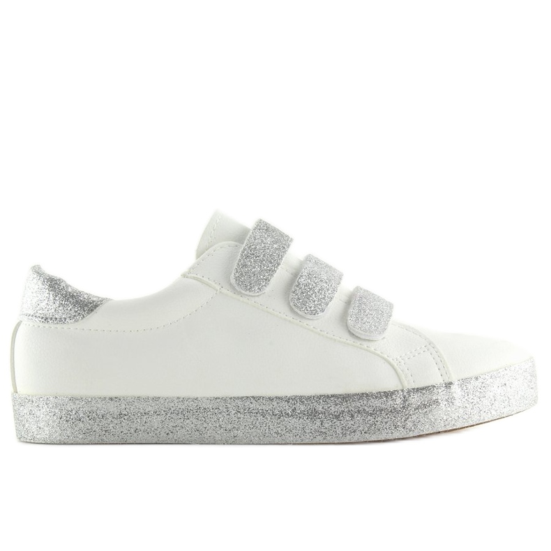 Zapatillas abrochadas con Velcro blanco XL10P Blanco gris Zapatillas abrochadas con Velcro blanco XL10P Blanco gris