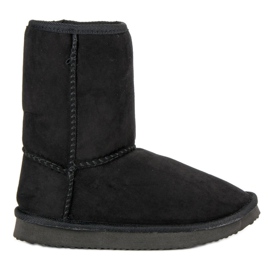 Botas de nieve de gamuza negro