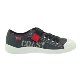 Zapatos juveniles befado, zapatillas deportivas 251q063 gris rojo