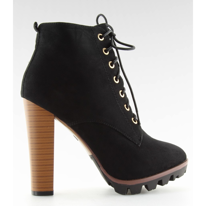 Botas negras de tacón alto con tacones 118-1 negro