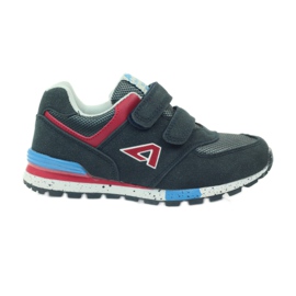 American Club Calzado deportivo americano ADI para niños 15110 gris rojo azul marino
