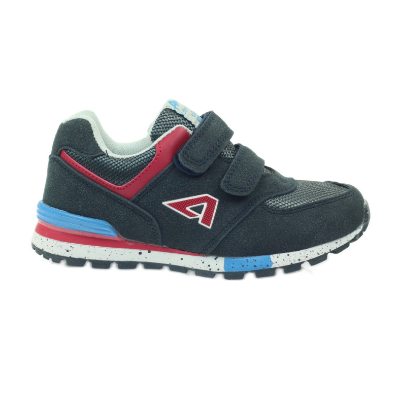 American Club Calzado deportivo americano ADI para niños 15110 gris rojo azul marino
