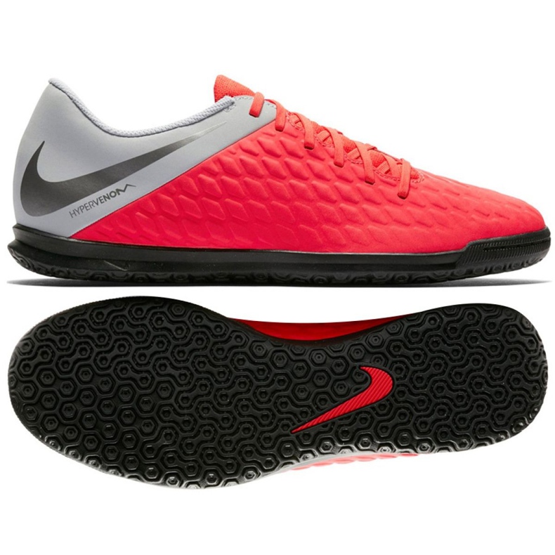 Zapatos de interior Nike Hypervenom PhantomX 3 Club Ic Jr AJ3789-600 multicolor rojo