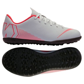Zapatillas de fútbol Nike Mercurial VaporX 12 club Tf Gs Jr AH7355-060 multicolor blanco