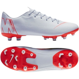 Zapatos de fútbol Nike Mercurial Vapor 12 Academy Fg M AH7375-060 blanco blanco
