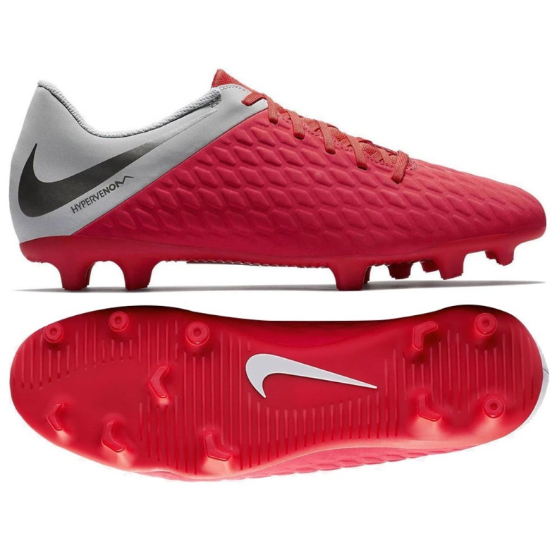 Zapatillas de fútbol Nike Hypervenom Phantom 3 Club Fg 3 M AJ4145-600 rojo rojo