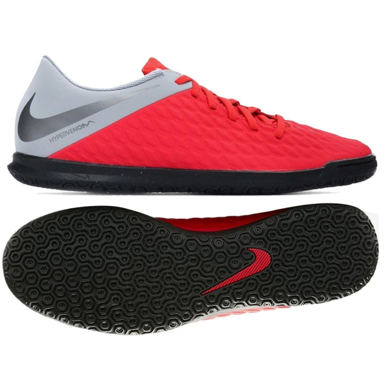 Zapatos de interior Nike Hypervenom Phantomx 3 Club Ic M AJ3808-600 rojo rojo