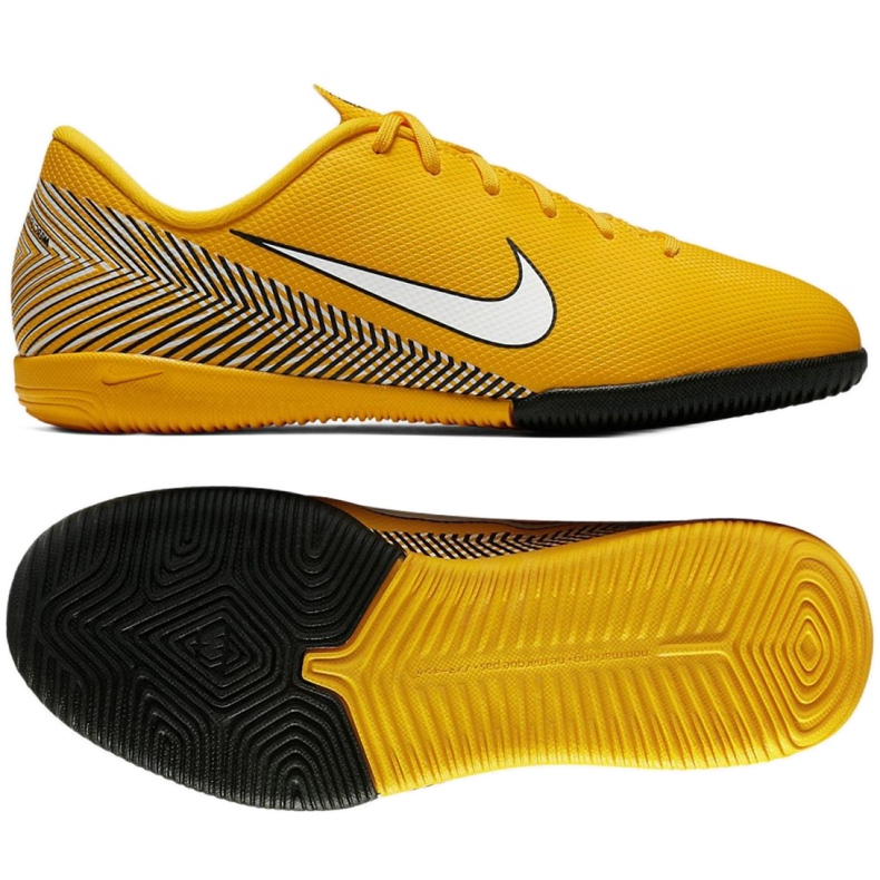 Zapatos de interior Nike Mercurial Vapor 12 Academy Neymar Ic Jr AO9474-710 amarillo amarillo