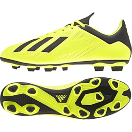 Botas de fútbol adidas X 18.4 Fg M DB2188 amarillo amarillo