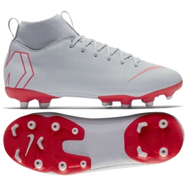 Zapatillas de fútbol Nike Mercurial Superfly 6 Academy Gs Mg Jr AH7337-060 gris plata