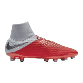 Zapatillas de fútbol Nike Hypervenom 3 Academy Df Fg M AQ9217-600 multicolor plata