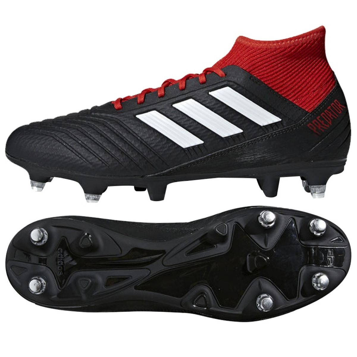 Botas de f tbol adidas Predator 18.3 Sg M BB7749 negro rojo