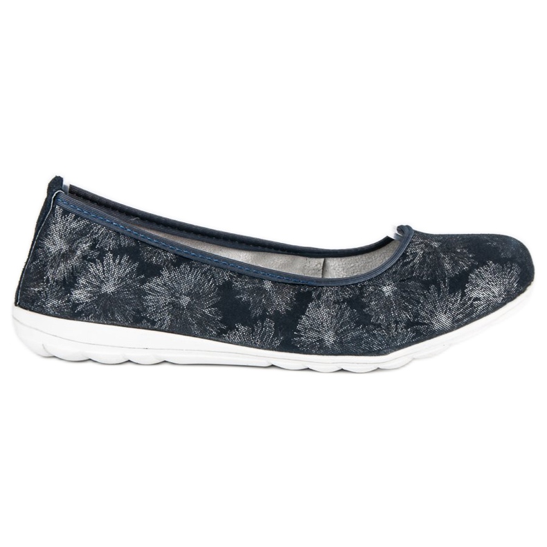 Filippo Zapatillas de ballet de piel azul marino