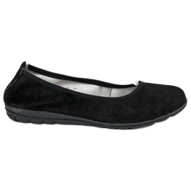Filippo Zapatillas de ballet de piel negra negro