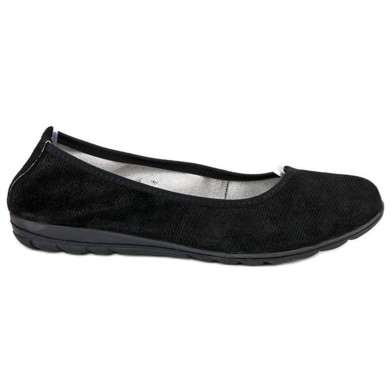 Filippo Zapatillas de ballet de piel negra negro