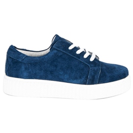 Filippo Zapatillas de cuero Creepers azul