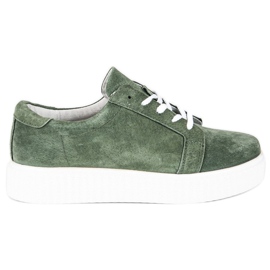 Filippo Zapatillas de cuero Creepers verde