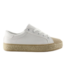Zapatillas con suela de lino NA05P Blanco