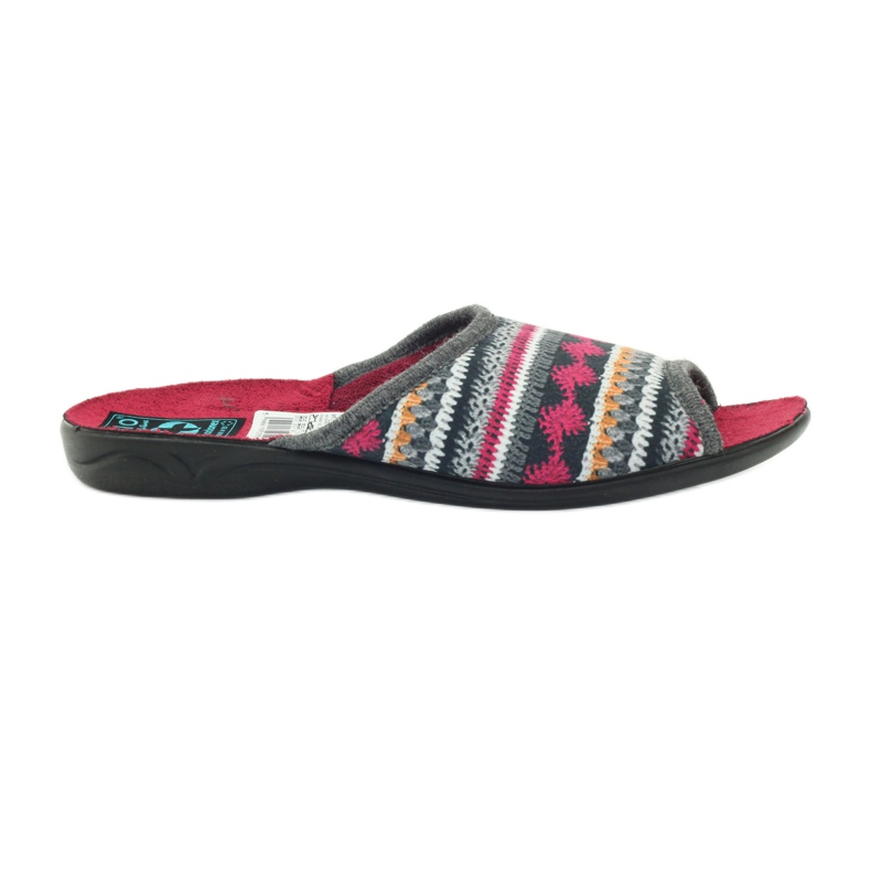 Pantuflas noruegas Adanex blanco gris multicolor rojo