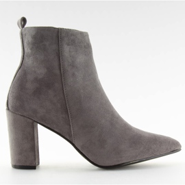 Botas con tacón estable gris YQ203P Gris