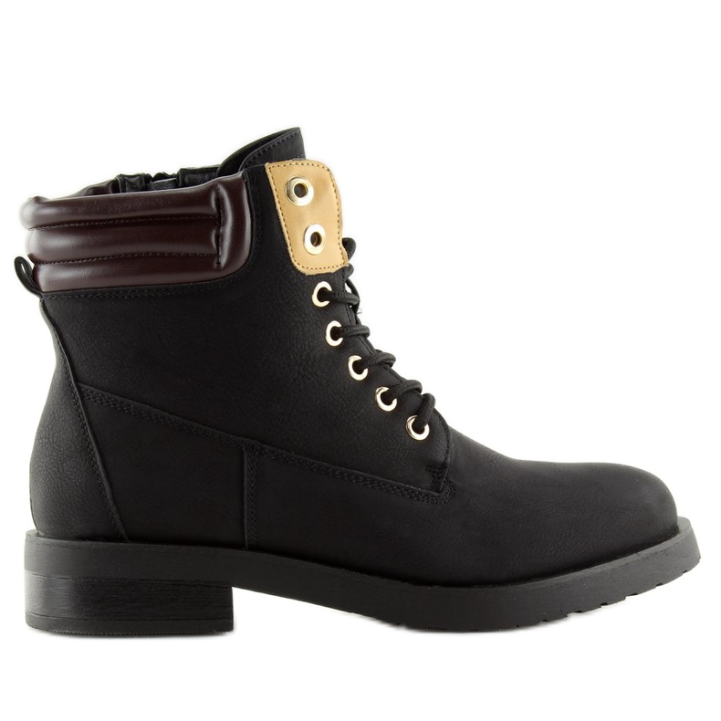 Botas de madera de mujer negras ZH788 Black negro marrón Botas de madera de mujer negras ZH788 Black negro marrón