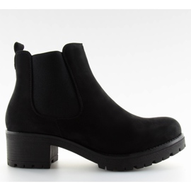 Botas Jodhpur con tacones negros B05.