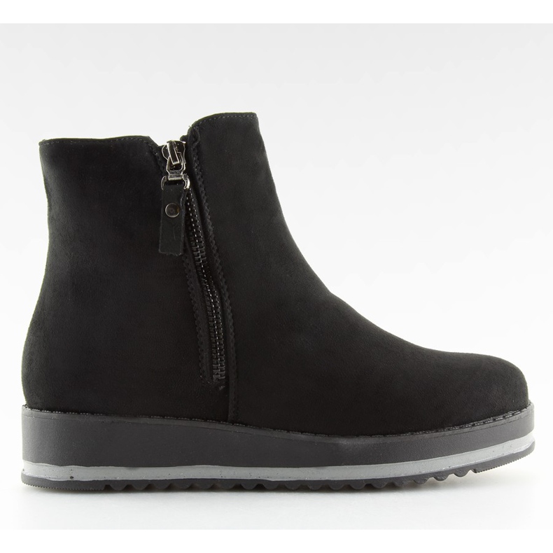 Botines Chelsea negros con suela alta K103