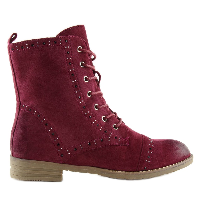 Bota con cordones W312 Wine burgundy rojo