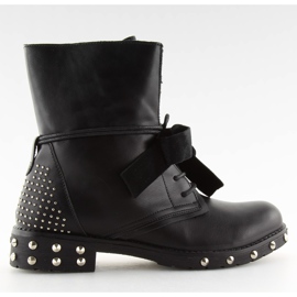 Botas negras con tachuelas A-160 negras negro