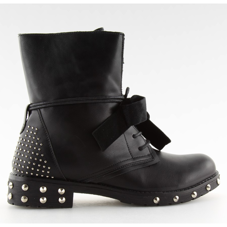 Botas negras con tachuelas A-160 negras negro
