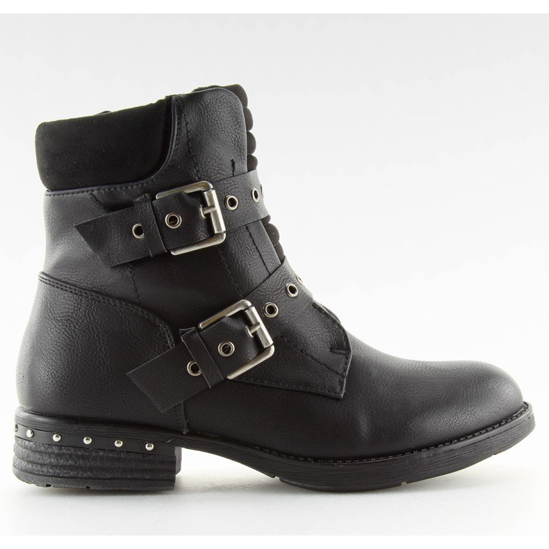 S165 Botas negras de mujer negras. negro