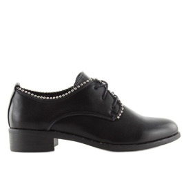 Zapatos negros con cordones para mujer NC190 Negro