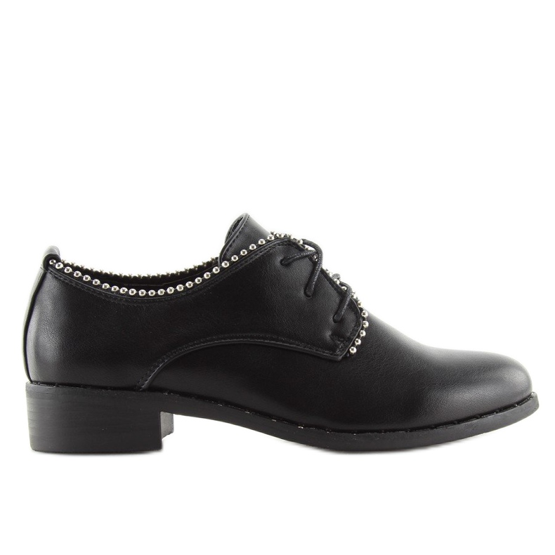 Zapatos negros con cordones para mujer NC190 Negro