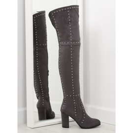 Muslo gris tacones altos NC221 gris