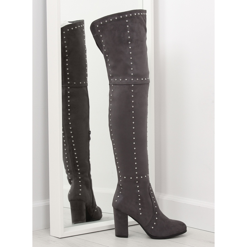 Muslo gris tacones altos NC221 gris