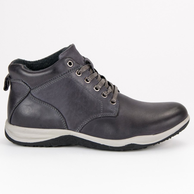 Original Walkman Shoes Botas de cuero de los hombres gris