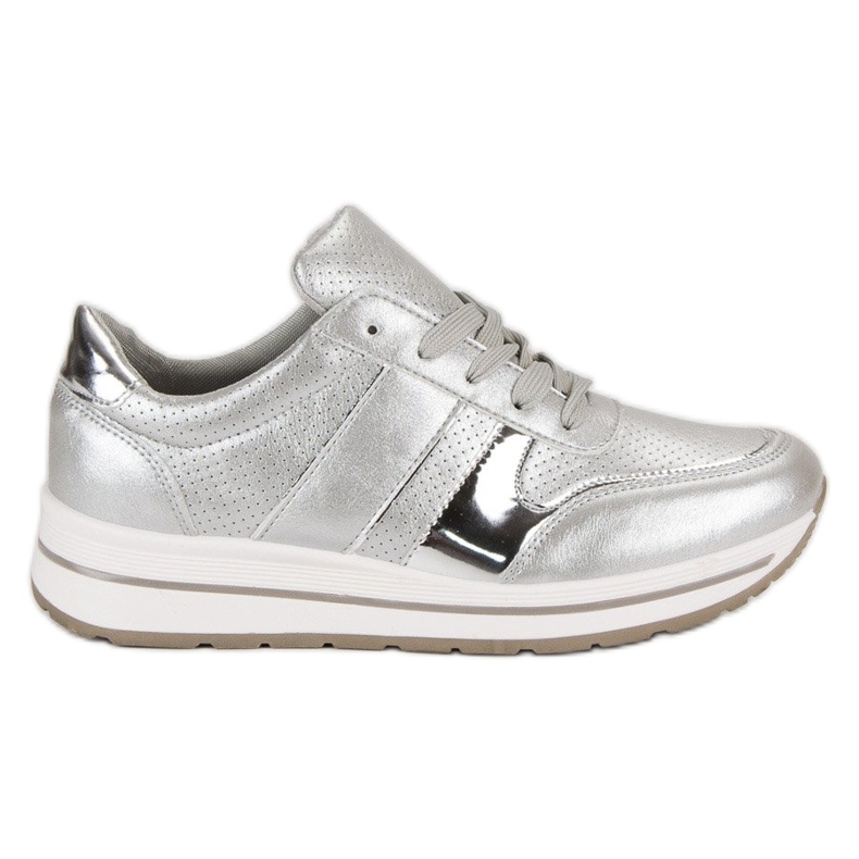 Zapatillas plateadas gris